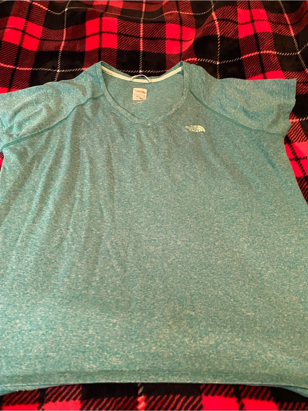 The North Face Teal V-Neck Short Sleeve Tee - Picture 2 of 11